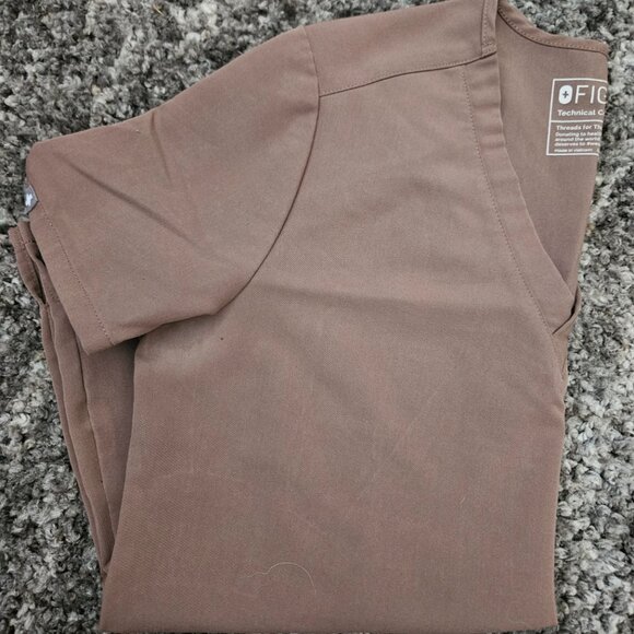 Figs Smokey Taupe RARE Catarina One Pocket Scrub Top S Small EUC - Picture 2 of 3